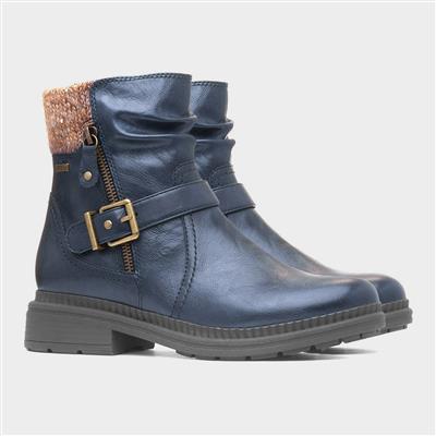Wyoming Womens Navy Zip Up Boot