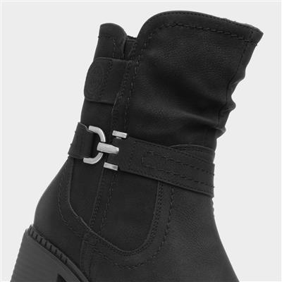 Sonya Womens Black Heeled Boot