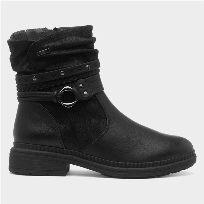 Nebraska Womens Black Zip Wide Fit Boot