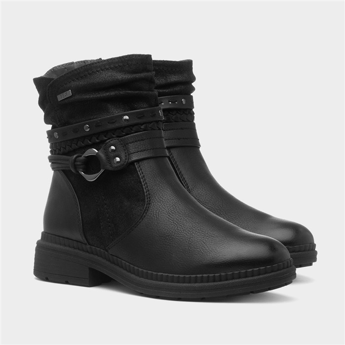 Nebraska Womens Black Zip Wide Fit Boot