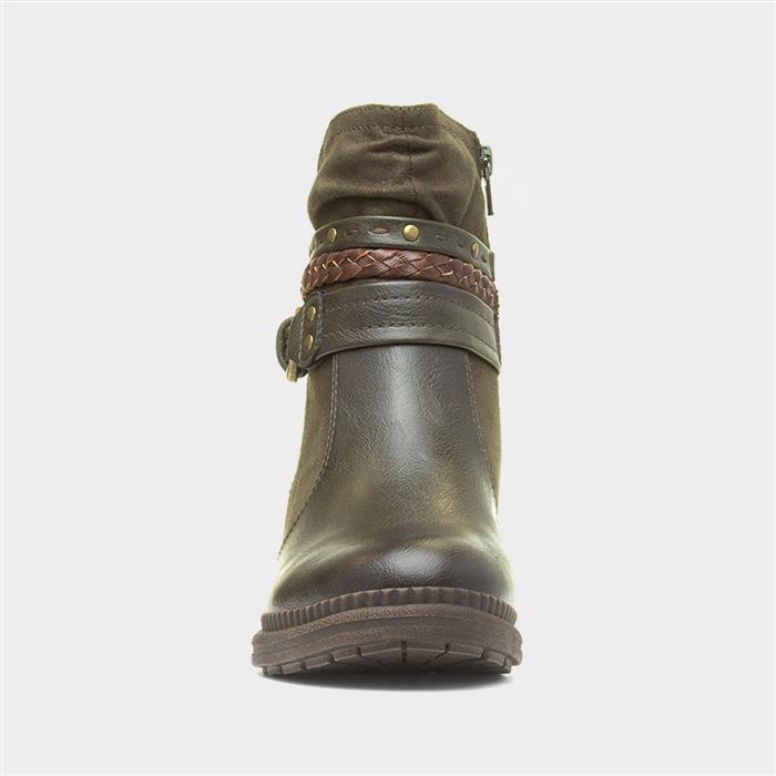 Nebraska Womens Green Wide Fit Boot
