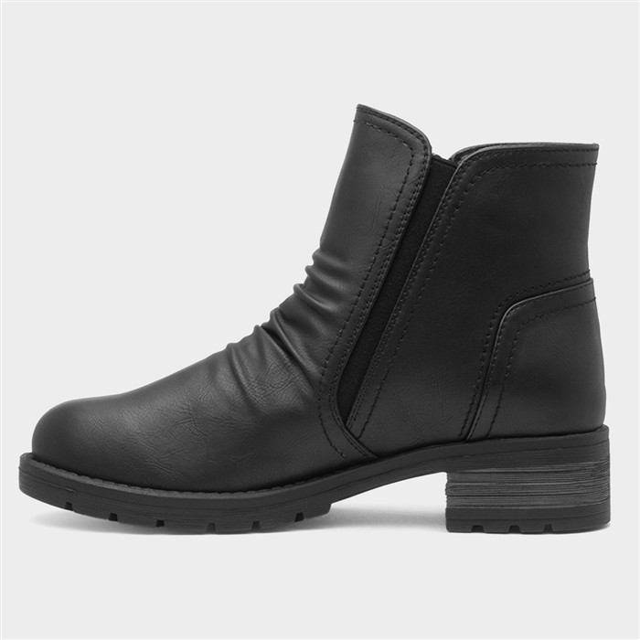 Stockholm Womens Black Ankle Boot