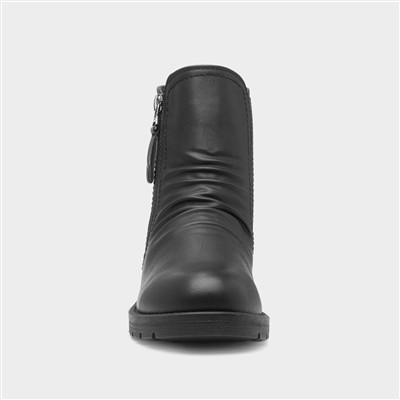 Stockholm Womens Black Ankle Boot