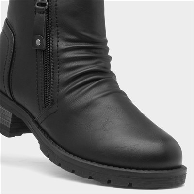 Stockholm Womens Black Ankle Boot