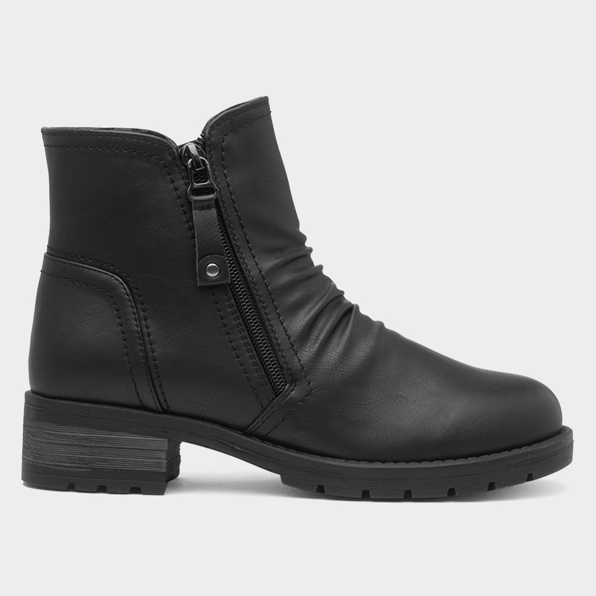 Stockholm Womens Black Ankle Boot