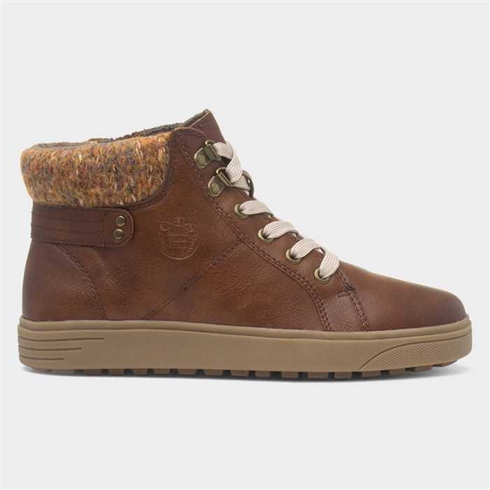 Utah Womens Brown Lace Up Wide Fit Boot