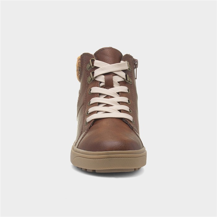 Utah Womens Brown Lace Up Wide Fit Boot