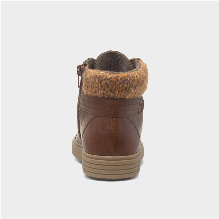 Utah Womens Brown Lace Up Wide Fit Boot