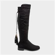 Lilley Maci Womens Black Knee High Tassel Boots (Click For Details)