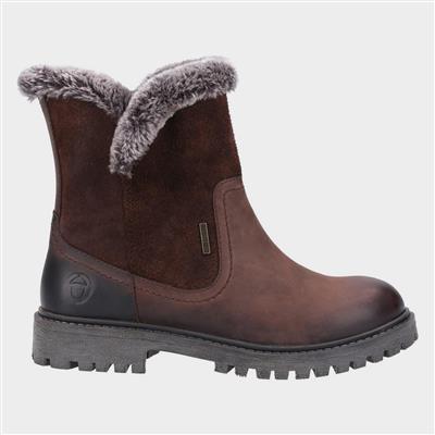 Womens Aldestrop Leather Boot in Brown