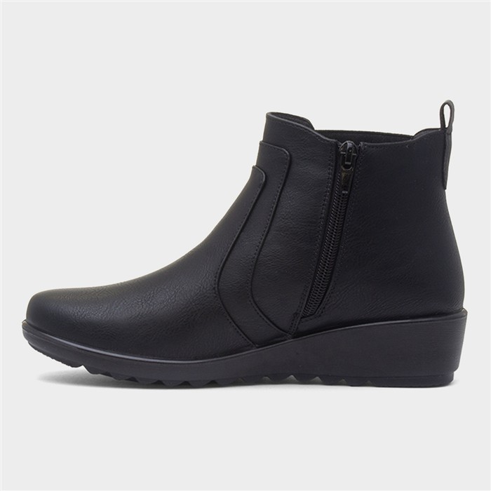 Penelope Womens Black Ankle Boot