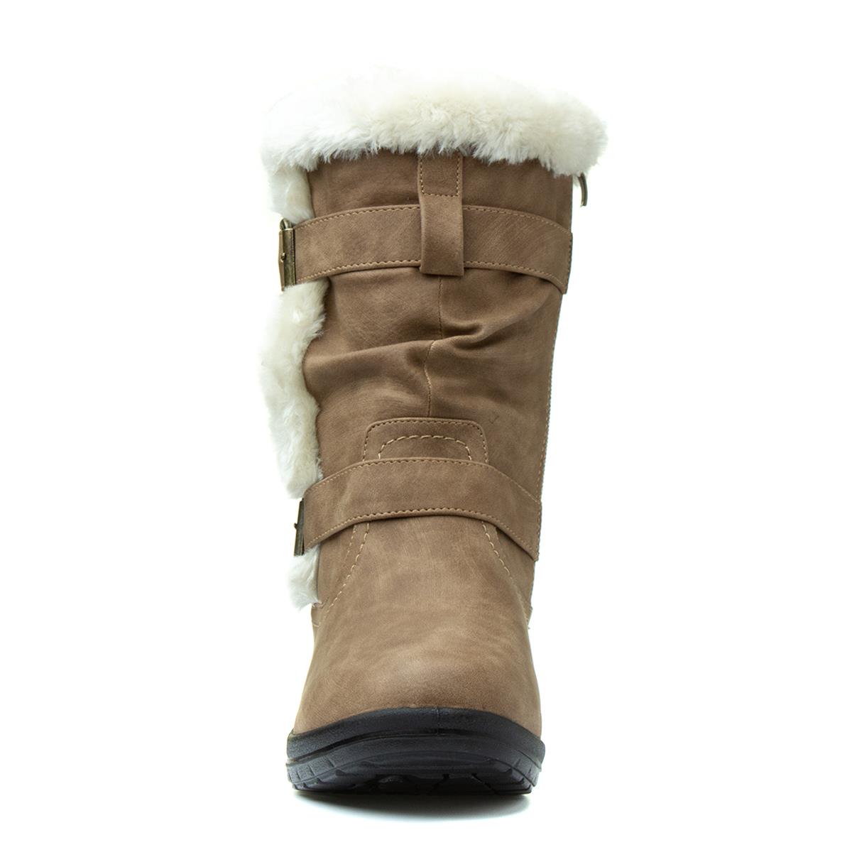 flat tan calf boots