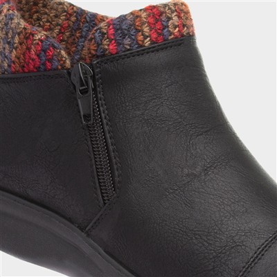 Grace Womens Black Ankle Boot