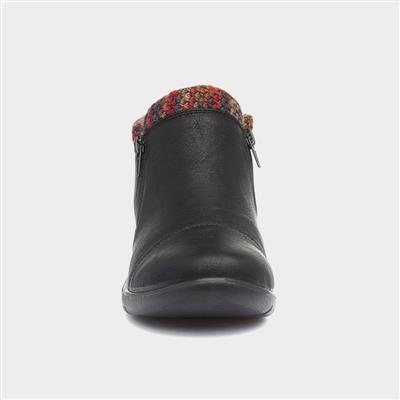 Grace Womens Black Ankle Boots