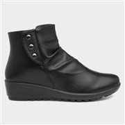 Cushion Walk Stud Womens Black Wedge Ankle Boot (Click For Details)