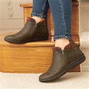 Cushion Walk Grace Womens Khaki Ankle Boot (Click For Details)