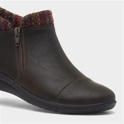 Grace Womens Khaki Ankle Boot