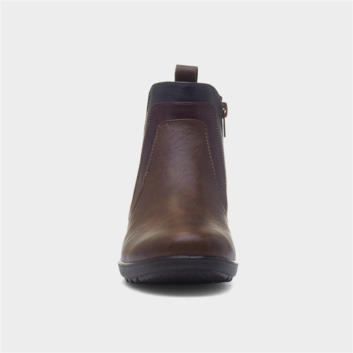 Penelope Womens Brown Ankle Boot