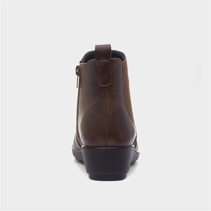 Penelope Womens Brown Ankle Boot