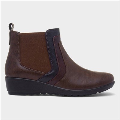 Penelope Womens Brown Ankle Boot