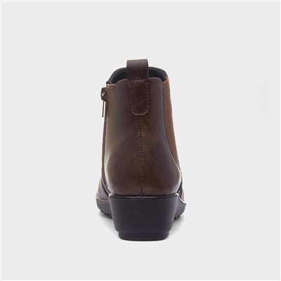 Penelope Womens Brown Ankle Boot