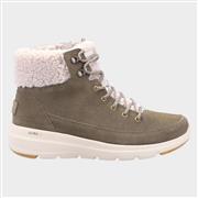 Skechers Glacial Ultra Womens Ankle Boot in Khaki (Click For Details)