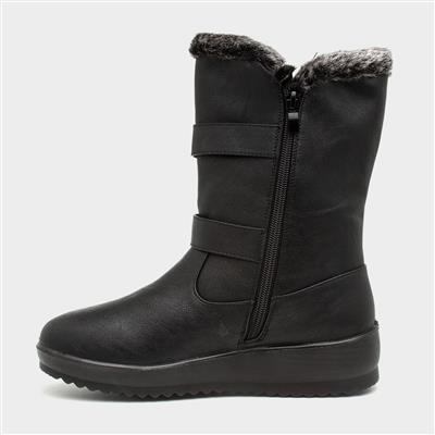 Womens Black Calf Boot