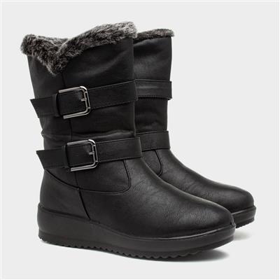 Womens Black Calf Boot