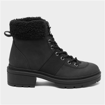 Icy Womens Black Ankle Boots