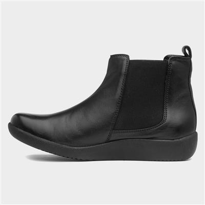 Gerty Womens Black Leather Boot
