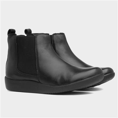 Comfy Steps Gerty Womens Black Leather Boot-184182 | Shoe Zone