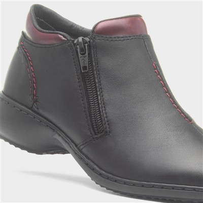 Hamburg Womens Black Leather Boot