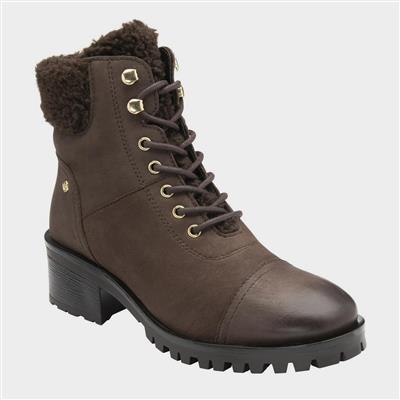 Juliet Womens Brown Leather Ankle Boots