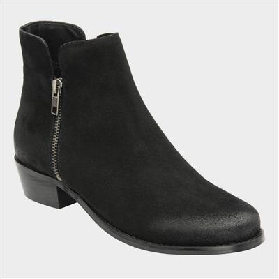 Daisy Womens Black Suede Ankle Boot