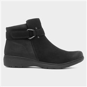Clarks Carleigh Drift Womens Black Leather Boot (Click For Details)