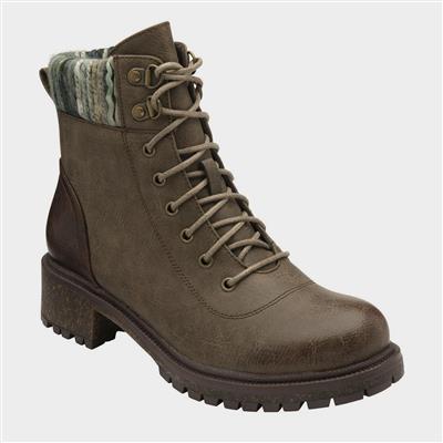 Hickory Womens Taupe Brown Ankle Boot