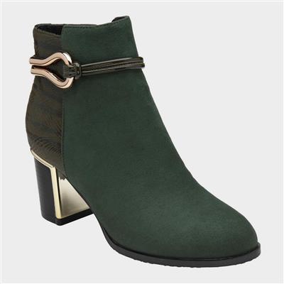 Autumn Womens Green Ankle Boots