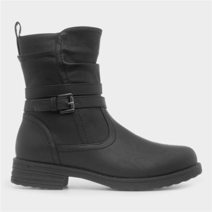 Quebec Womens Black Ankle Boot