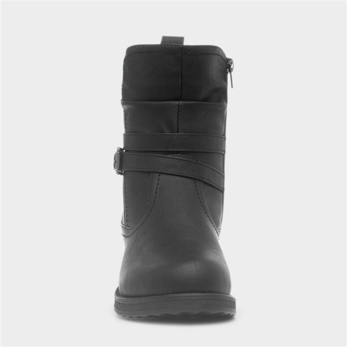 Quebec Womens Black Ankle Boot