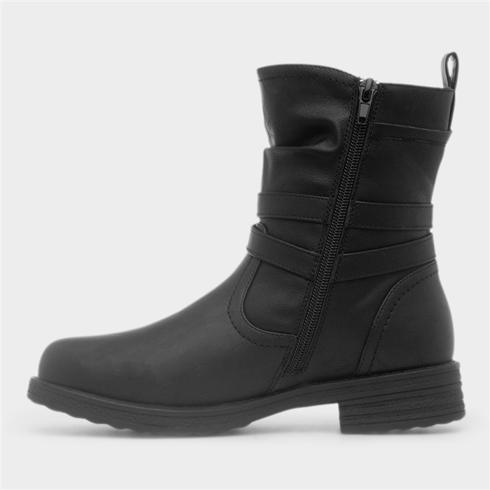 Quebec Womens Black Ankle Boot