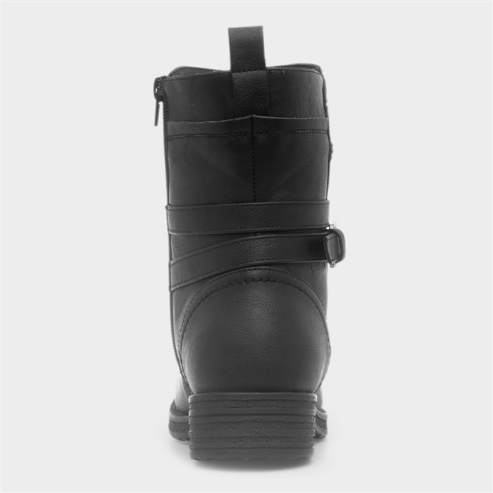 Quebec Womens Black Ankle Boot