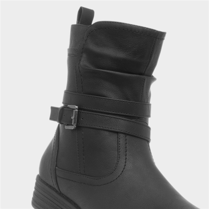 Quebec Womens Black Ankle Boot