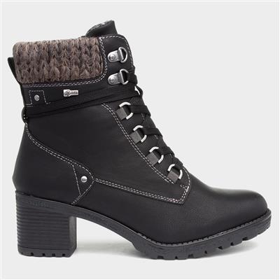 Stacey Womens Heeled Boot in Black