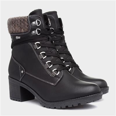 Stacey Womens Heeled Boot in Black