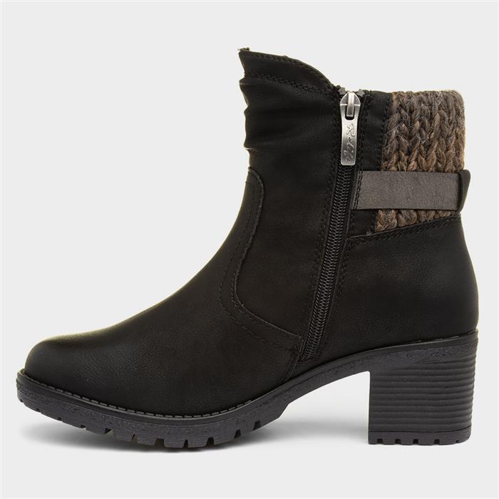Tracey Womens Black Heeled Boot