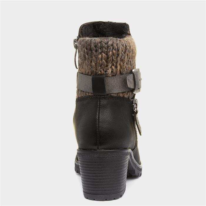 Tracey Womens Black Heeled Boot
