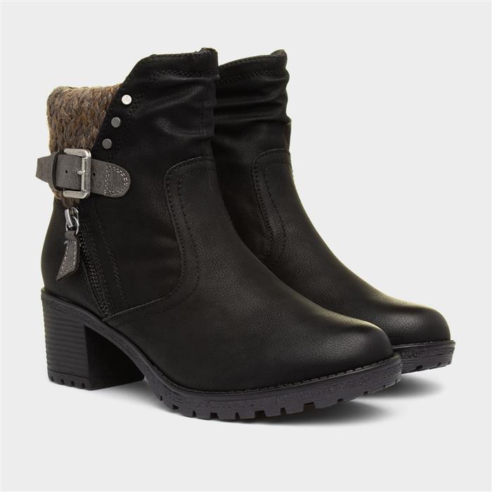 Tracey Womens Black Heeled Boot