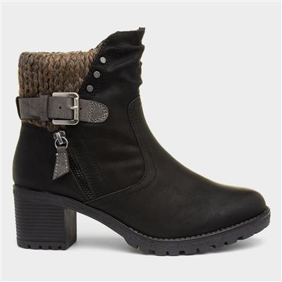 Tracey Womens Black Heeled Boot