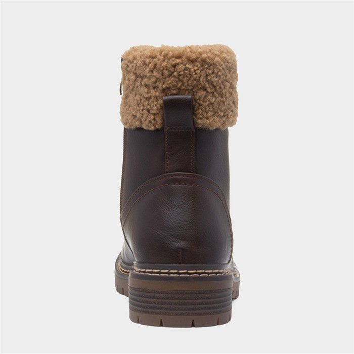 Skye Womens Brown Lace Up Boot