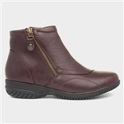Cushion Walk Stacey Womens Dark Red Ankle Boot (Click For Details)